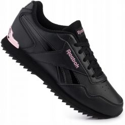 Damskie buty sportowe Reebok Royal Glide Ripple. Czarne obuwie sportowe damskie Reebok, bez wzorów, bez zapięcia, trekkingowe, Reebok Royal. Za 219.00 zł.