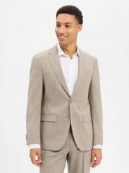 BOSS Męska marynarka garniturowa z wełny dziewiczej - Jasper Mężczyźni Regular Fit Sztuczne włókno brązowy marmurkowy, 28. Brązowe garnitury męskie Boss, m, bez wzorów, z wełny, biznesowe, bez kołnierzyka, bez ramiączek. Za 1,499.95 zł.