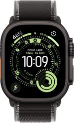 Smartwatch Apple Watch Ultra 3 GPS + Cellular 49mm Black Titanium / Trail Loop S/M Czarny (MF1D4QC/A). Czarne zegarki smartwatch Apple, bez wzorów. Za 4,473.57 zł.