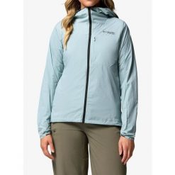 Kurtka wiatrówka damska Columbia Khyex Pro Wind Jacket. Niebieskie kurtki sportowe damskie Columbia, bez wzorów, z softshellu, bez ramiączek, bez kaptura, trekkingowe. Za 478.49 zł.