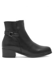 Go Soft Botki RST-AUGUSTA-12 Czarny. Czarne botki damskie GO SOFT, bez wzorów, ze skóry, bez obcasa, na płaskiej podeszwie, bez zapięcia. Za 259.99 zł.