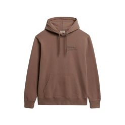 Luźna bluza z kapturem Superdry Core Logo City. Brązowe bluzy sportowe męskie Superdry, m, bez wzorów, z kapturem. Za 393.30 zł.