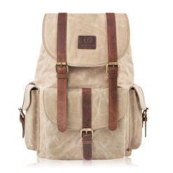 Plecak vintage PAOLO PERUZZI SI-05-LB j. brązowy. Brązowe plecaki męskie Paolo Peruzzi, bez wzorów, z materiału, vintage. Za 199.99 zł.