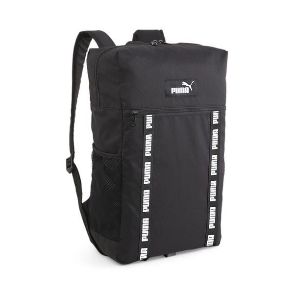 Puma Plecak Evoess Box 09034001. Czarne plecaki męskie Puma, z aplikacjami. Za 139.99 zł.