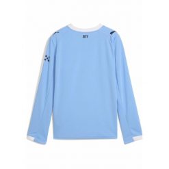Młodzieżowa koszulka domowa z długim rękawem Manchester City 25/26 PUMA. Biała bluzki damskie Puma, m, bez wzorów, młodzieżowe, bez kołnierzyka, bez ramiączek. Za 379.00 zł.