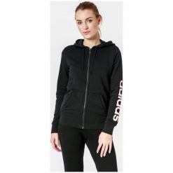 Adidas Bluza Ess Lin Fz Hd , czarny, rozmiar S. Czarne bluzy damskie Adidas, s, bez wzorów, z bawełny, wizytowe, bez ramiączek, bez kaptura. W wyprzedaży za 159.99 zł.