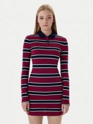 Tommy Jeans Sukienka codzienna DW0DW21901 Czerwony Regular Fit. Czerwone sukienki damskie Tommy Jeans, na co dzień, s, bez wzorów, z bawełny, bez kołnierzyka, bez ramiączek, proste. Za 299.99 zł.