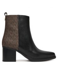 MICHAEL Michael Kors Botki Lex 40F5LXME6L Czarny. Czarne botki damskie MICHAEL Michael Kors, bez wzorów, ze skóry, bez obcasa, na słupku, bez zapięcia. Za 789.99 zł.