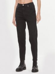 Calvin Klein Jeans Jeansy J20J221659 Czarny Mom Fit. Czarne jeansy damskie Calvin Klein Jeans, bez wzorów, z bawełny. Za 309.99 zł.