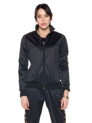 Bluza z zamek błyskawiczny na trening na co dzień. Czarne bluzy damskie LEONE 1947 APPAREL, l, bez wzorów, bez ramiączek, bez kaptura. Za 328.38 zł.