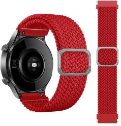 Pleciony pasek do zegarka / smartwatch 20mm, RED / CZERWONY. Czerwone zegarki smartwatch NoName, bez wzorów. Za 15.41 zł.