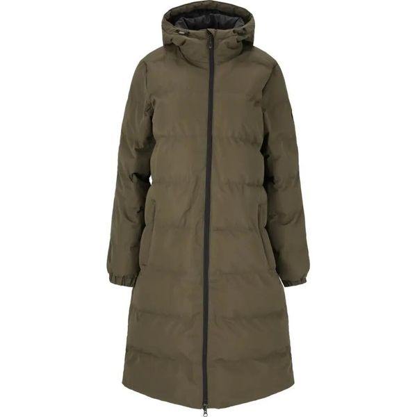 Parka dla kobiet Whistler Abella. Zielone parki damskie Whistler, bez wzorów, z materiału, z kapturem. Za 393.50 zł.