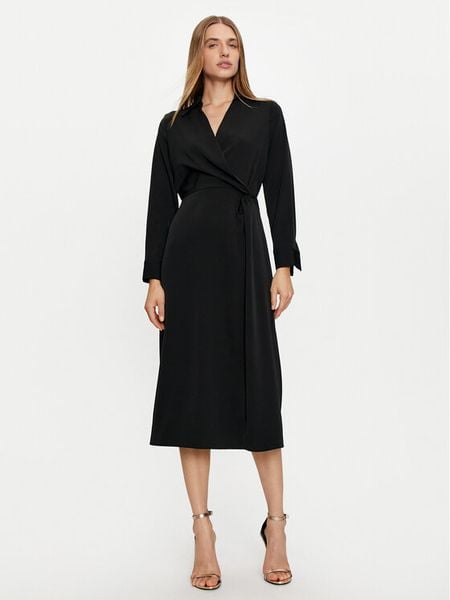 Haveone Sukienka codzienna AFS-M062 Czarny Regular Fit. Czarne sukienki damskie Haveone, na co dzień, l, bez wzorów, z syntetyku, bez kołnierzyka, bez ramiączek, proste. Za 339.99 zł.