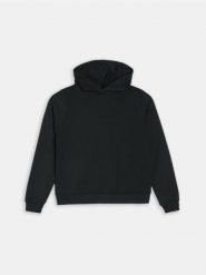 Bluza hoodie basic - czarny. Czarne bluzy damskie Sinsay, l, bez wzorów, bez ramiączek, bez kaptura. Za 29.99 zł.