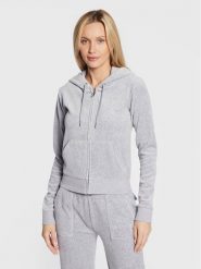 Juicy Couture Bluza Robertson JCAP176 Szary Slim Fit. Szare bluzy damskie Juicy Couture, xxs, bez wzorów, z syntetyku, bez ramiączek, bez kaptura. Za 419.99 zł.