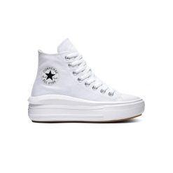 Trampki damskie Converse Chuck Taylor All Star Move Platform Hi. Białe obuwie sportowe damskie Converse, bez wzorów, bez zapięcia. Za 383.00 zł.