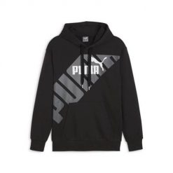 Bluza sportowa męska Puma Power Graphic. Czarne bluzy sportowe męskie Puma, m, bez wzorów, z kapturem, na fitness i siłownię. Za 368.00 zł.