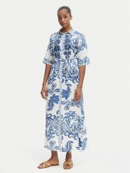 Iconique Sukienka koszulowa Emma IC26-038 Niebieski Regular Fit. Niebieskie sukienki damskie Iconique, l, bez wzorów, z wiskozy, bez kołnierzyka, bez ramiączek, koszulowe. Za 489.99 zł.