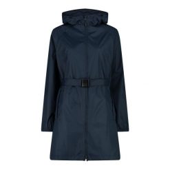 Płaszcz damski turystyczne CMP 35X5746. Niebieskie płaszcze damskie CMP, l, bez wzorów, sportowe, bez kołnierzyka, bez kaptura. Za 340.00 zł.