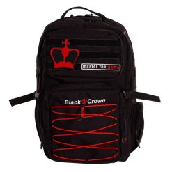 Wielokolorowy plecak Spartan Crown w kolorze czarnym. Czarne plecaki męskie BLACK CROWN, bez wzorów, sportowe. Za 312.99 zł.