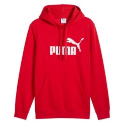 Męska Bluza Z Kapturem Essentials No 1 Logo. Czerwone bluzy męskie Puma, m, bez wzorów, bez ramiączek, z kapturem. Za 237.99 zł.