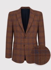 PAKO LORENTE – Marynarka męska P22WP-3X-026-A-S. Brązowe garnitury męskie Pako Lorente, m, bez wzorów, ze lnu, casualowe. Za 499.99 zł.