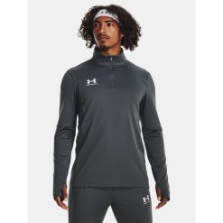 Bluza piłkarska męska Under Armour Challenger Midlayer. Szare bluzy męskie Under Armour, m, bez wzorów, bez ramiączek, bez kaptura. Za 149.99 zł.