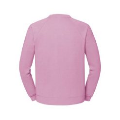 Bluza Fruit Of The Loom Classic Raglan Adult Pink Claro. Białe bluzy damskie fruit of the loom, na zimę, bez wzorów, z bawełny, klasyczne, bez ramiączek, bez kaptura. Za 171.99 zł.