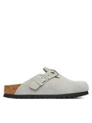 Birkenstock Klapki Boston Braided 1032933 Szary jasny. Szare klapki damskie Birkenstock, bez wzorów, ze skóry, bez obcasa, bez zapięcia. Za 764.99 zł.