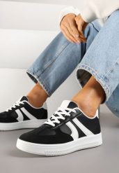 Czarne Sneakersy Klasyczne Tenisówki Setinora. Czarne trampki i tenisówki damskie Renee, bez wzorów, z jeansu, bez zapięcia. Za 79.99 zł.
