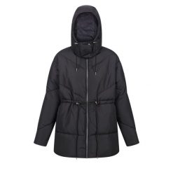 Kurtka Ocieplana Damska Pikowana Rurie. Czarne kurtki sportowe damskie Regatta, xl, bez wzorów, z puchu, bez ramiączek, bez kaptura, trekkingowe. Za 136.99 zł.