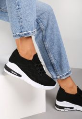 Czarne Buty Sportowe Philone. Czarne obuwie sportowe damskie Renee, bez wzorów, z jeansu, bez zapięcia, do biegania. Za 39.99 zł.