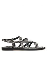 MICHAEL Michael Kors Sandały Darrington 40S5DTFS1E Szary. Szare sandały damskie MICHAEL Michael Kors, bez wzorów, ze skóry, bez obcasa, na płaskiej podeszwie, bez zapięcia. Za 519.99 zł.