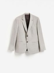 Marynarka regular fit - brązowy. Brązowe marynarki męskie Reserved, l, bez wzorów, z tkaniny, bez kołnierzyka, bez ramiączek. Za 359.99 zł.