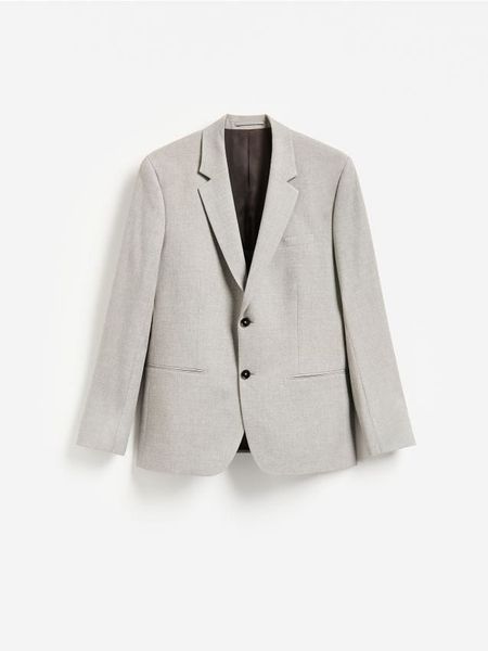 Marynarka regular fit - brązowy. Brązowe garnitury męskie Reserved, l, bez wzorów, z tkaniny, bez kołnierzyka, bez ramiączek. Za 359.99 zł.