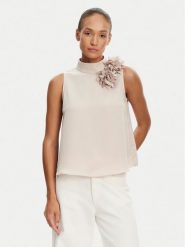 Tatuum Bluzka Floriana T2507.050 Beżowy Regular Fit. Brązowe bluzki damskie Tatuum, bez wzorów, z syntetyku, bez kołnierzyka, bez ramiączek. Za 198.99 zł.