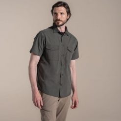 Koszula Craghoppers Kiwi II. Brązowe koszule męskie Craghoppers, m, bez wzorów, casualowe, bez kołnierzyka, bez ramiączek. W wyprzedaży za 208.60 zł.