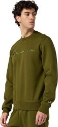 Champion Bluza męska Crewneck Sweatshirt oliwkowa 220272 GS585 XL. Zielone bluzy męskie Champion, m, bez wzorów, bez ramiączek, bez kaptura. Za 259.93 zł.
