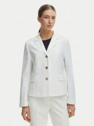 Tommy Hilfiger Marynarka WW0WW49335 Biały Slim Fit. Białe marynarki i żakiety damskie Tommy Hilfiger, bez wzorów, z syntetyku, bez kołnierzyka, bez ramiączek. Za 1,199.00 zł.