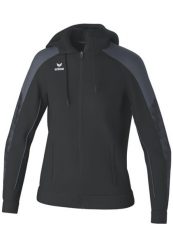 Damska bluza dresowa z kapturem Erima Evo Star. Czarne bluzy damskie Erima, bez wzorów, z dresówki, eleganckie, bez ramiączek, z kapturem. Za 243.00 zł.
