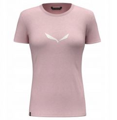 Koszulka damska Salewa Solid Dry S/S Tee - zephyr rozmiar: s. Bluzki damskie Salewa, s, bez wzorów, bez kołnierzyka, bez ramiączek. Za 181.28 zł.