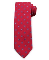 Męski Krawat Chattier - Czerwony, Drobne Kwiatki. Czerwone krawaty i muchy Chattier, bez wzorów, z tkaniny, eleganckie. Za 49.00 zł.
