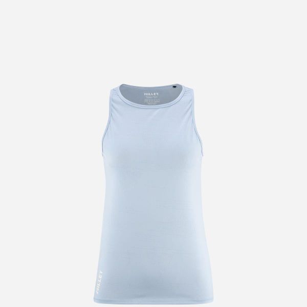 Koszulka damska tank top Millet Wanaka Light Tank W ahletic fit. Niebieskie bluzki damskie Millet, xs, bez wzorów, z tkaniny, sportowe, bez kołnierzyka, bez ramiączek. W wyprzedaży za 179.60 zł.