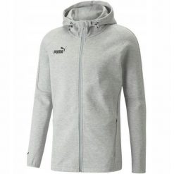 Męska Bluza Z Kapturem TeamFINAL Casuals Full Zip. Szare bluzy męskie Puma, m, bez wzorów, bez ramiączek, z kapturem. Za 344.99 zł.