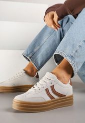 Szare Sneakersy Typu Kultowe Tenisówki na Grubej Podeszwie z Tłoczeniem Lisanitea. Szare trampki i tenisówki damskie Renee, bez wzorów, z jeansu, bez zapięcia. Za 79.99 zł.