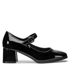 Czółenka Jenny Fairy. Czarne czółenka damskie Jenny Fairy, bez wzorów, bez obcasa, bez zapięcia. Za 129.99 zł.