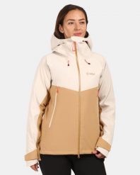 Damska kurtka typu hardshell Kilpi TRINITY-W. Brązowe kurtki sportowe damskie Kilpi, na zimę, l, bez wzorów, z hardshellu, bez ramiączek, bez kaptura, narciarskie. Za 835.17 zł.