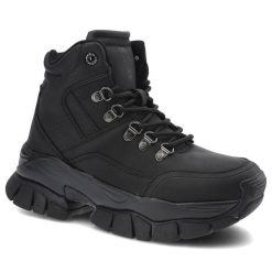 Czarne Botki Big Star Damskie Modne Buty Sportowe. Czarne obuwie sportowe damskie BIG STAR, ze skóry ekologicznej, bez zapięcia. Za 179.00 zł.