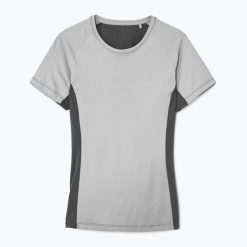 Koszulka damska Rab Trail Tee. Szare bluzki damskie RAB, bez wzorów, sportowe, bez kołnierzyka, bez ramiączek. Za 149.99 zł.