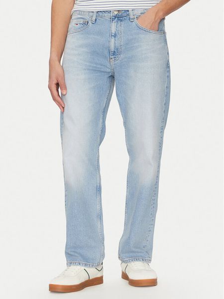 Tommy Jeans Jeansy Otis DM0DM21008 Niebieski Straight Fit. Niebieskie jeansy męskie Tommy Jeans, z bawełny. Za 249.99 zł.